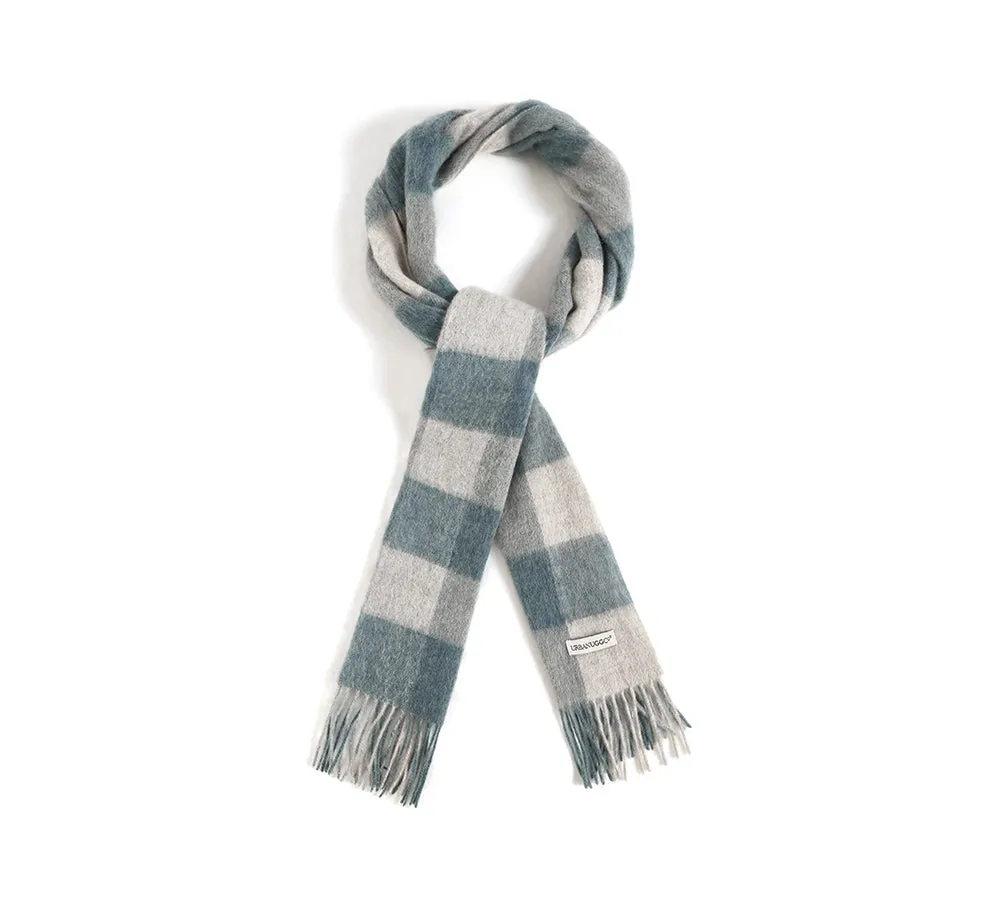 Urban UGG 100% Wool Plaid Pattern Check Scarf Zoe