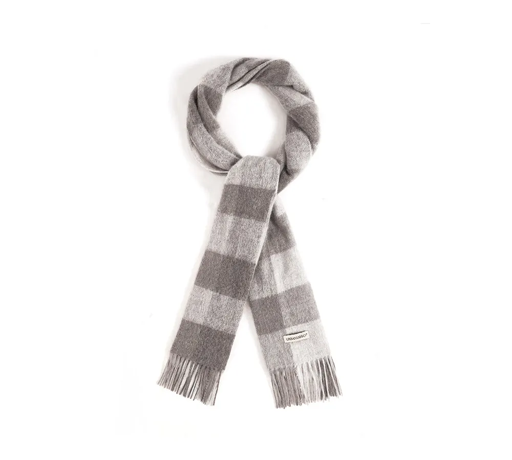 Urban UGG 100% Wool Plaid Pattern Check Scarf Zoe