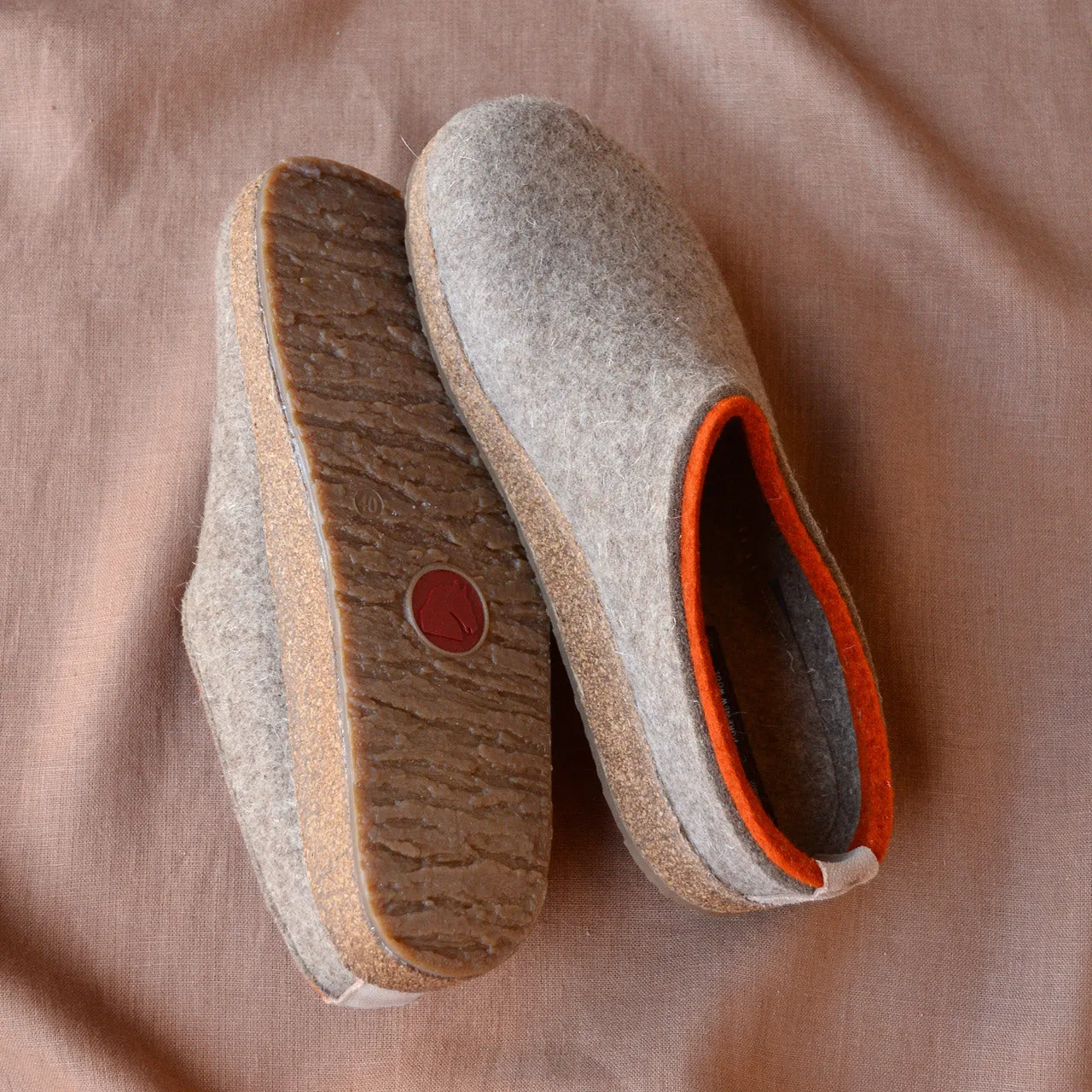 Wool Felt Clogs - Kris - Taupe (Adults 36-46)