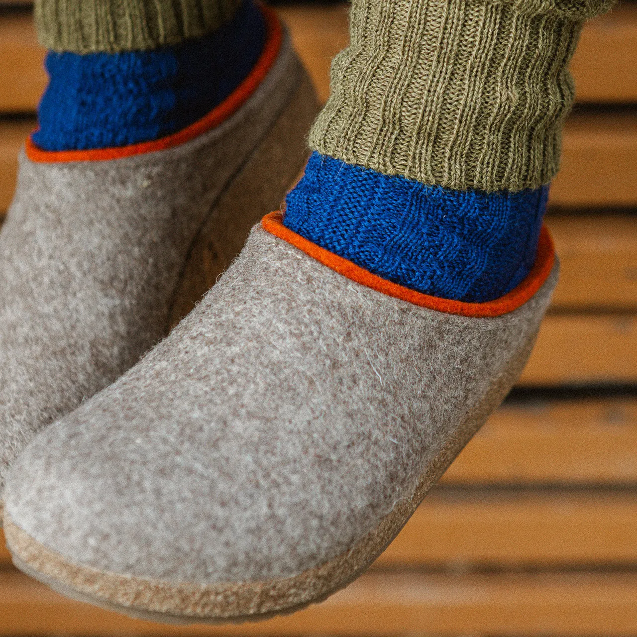 Wool Felt Clogs - Kris - Taupe (Adults 36-46)